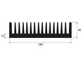 Heat Sink Black Anodised 0.65K/W 150x160x40mm